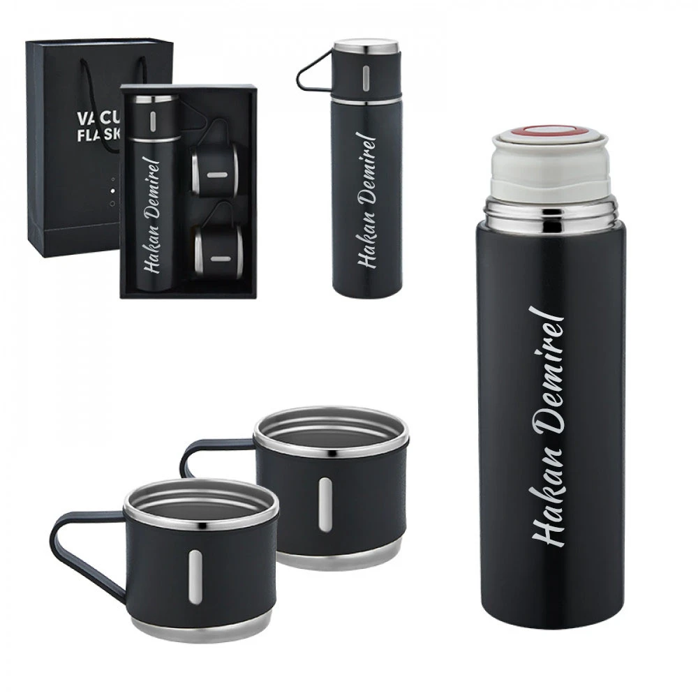 5337 Çelik 3'lü Termos Set / 500 ml Kişiye Özel Baskı