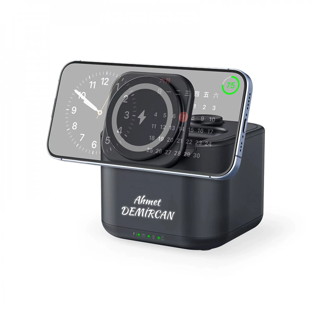 Kişiye Özel Baskılı 4260 Wireless Şarj & Hoparlör ve Stand